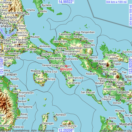 Topographic map of Abuyon