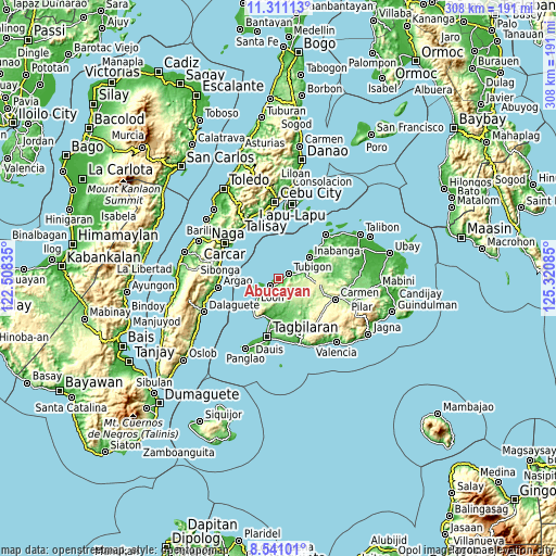 Topographic map of Abucayan