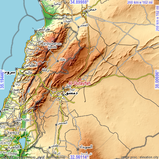 Topographic map of Al Quţayfah