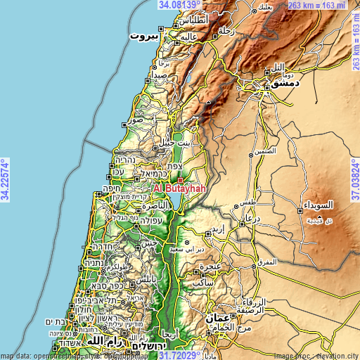Topographic map of Al Buţayḩah