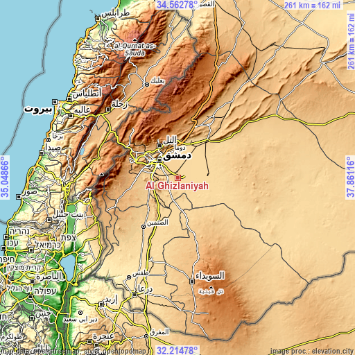 Topographic map of Al Ghizlānīyah