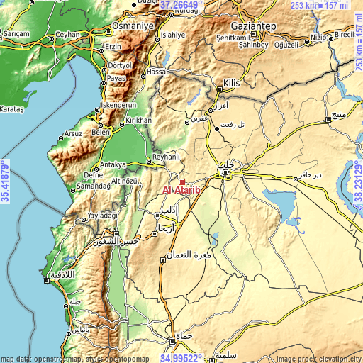 Topographic map of Al Atārib