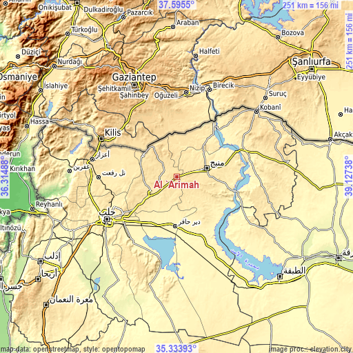 Topographic map of Al ‘Arīmah