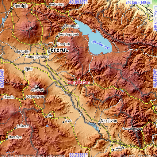 Topographic map of Zangakatun