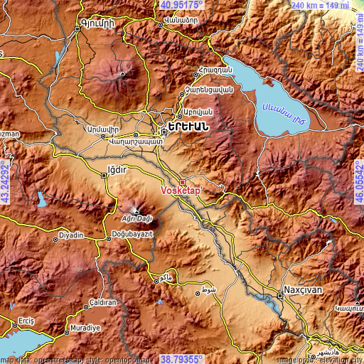 Topographic map of Vosketap’