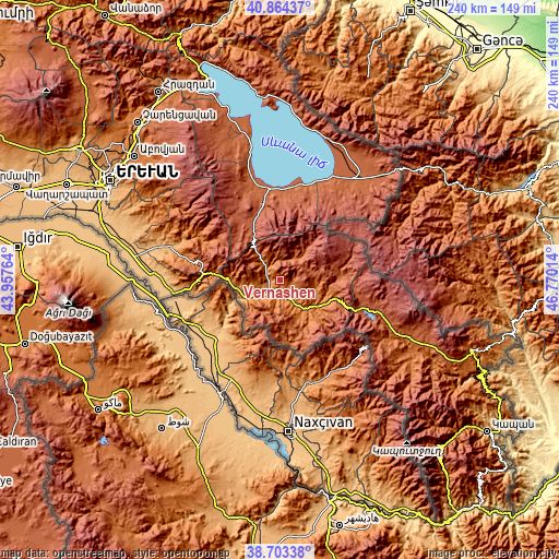 Topographic map of Vernashen