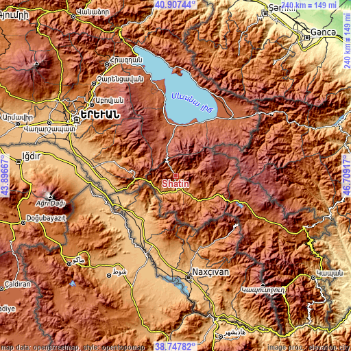 Topographic map of Shatin