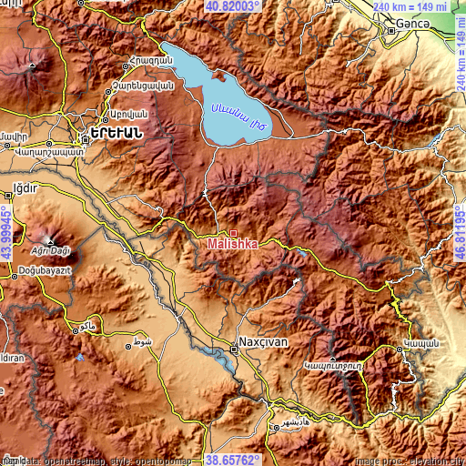 Topographic map of Malishka