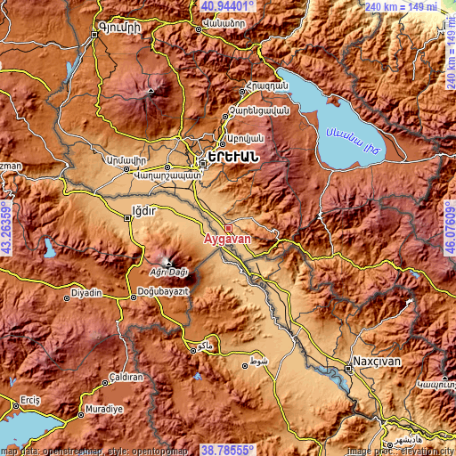 Topographic map of Aygavan
