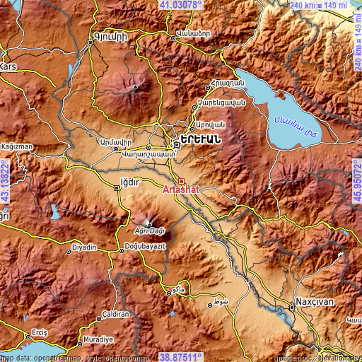 Topographic map of Artashat