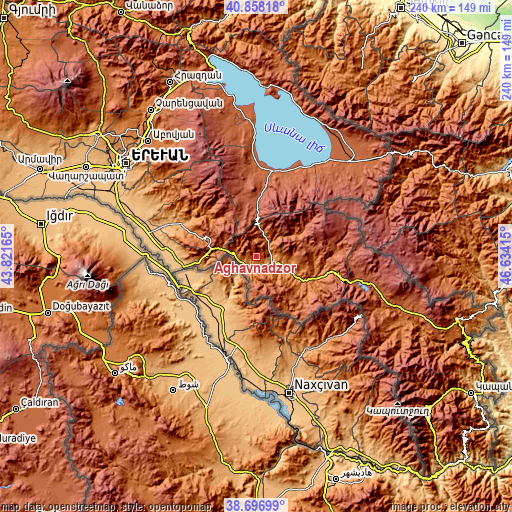 Topographic map of Aghavnadzor