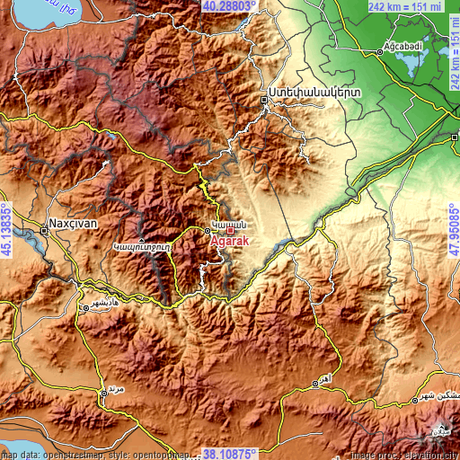 Topographic map of Agarak