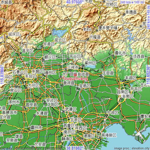 Topographic map of Youguzhuang