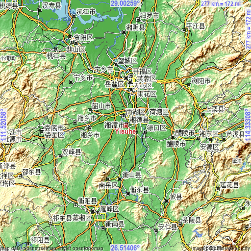 Topographic map of Yisuhe