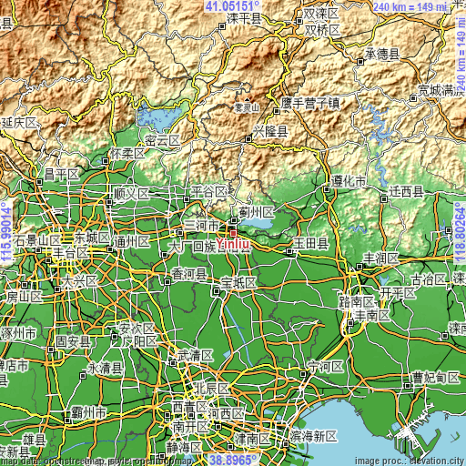 Topographic map of Yinliu