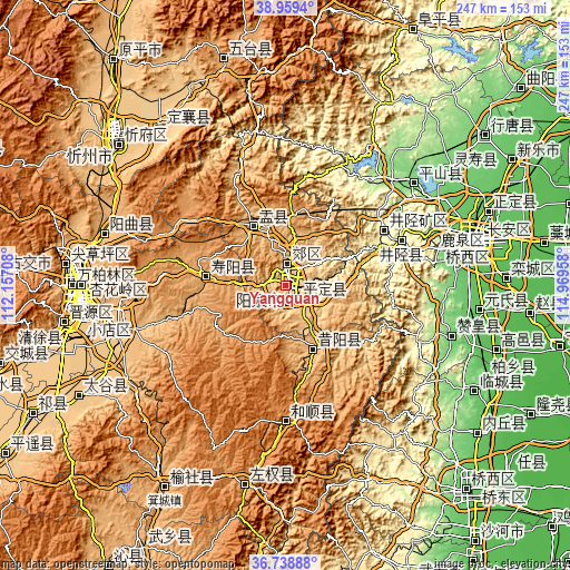 Topographic map of Yangquan