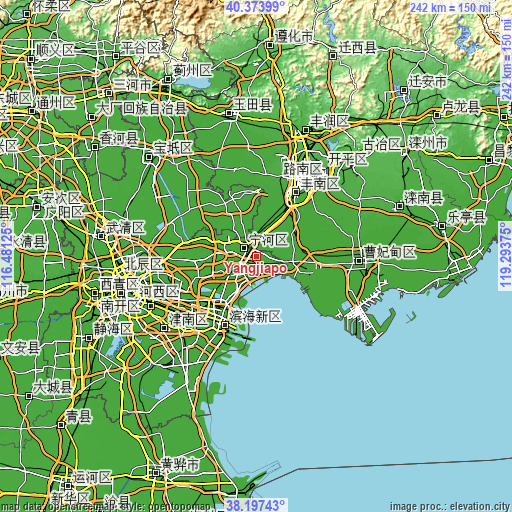 Topographic map of Yangjiapo