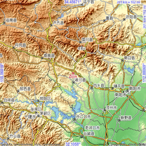 Topographic map of Zijin