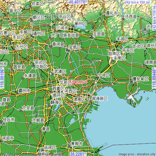 Topographic map of Xitangtuo