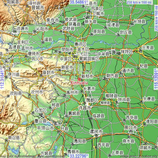 Topographic map of Xinhualu