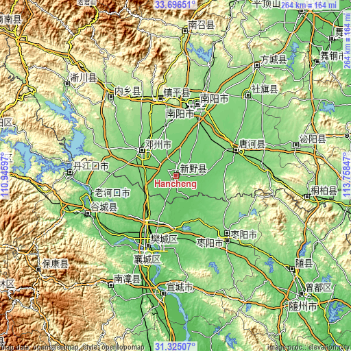 Topographic map of Hancheng