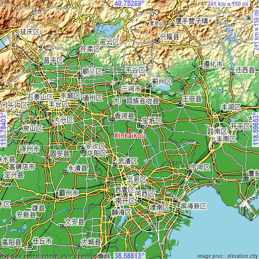 Topographic map of Xinkaikou