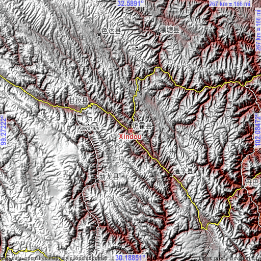 Topographic map of Xindou