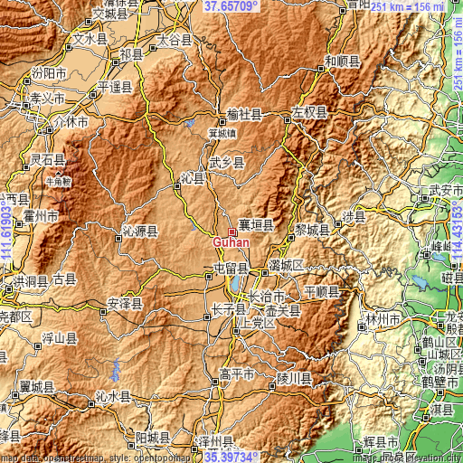 Topographic map of Guhan