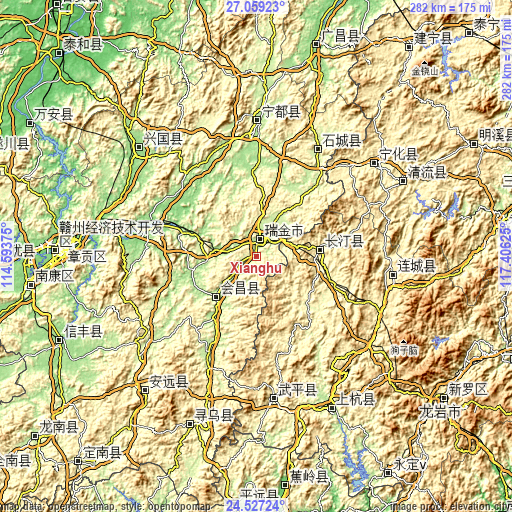 Topographic map of Xianghu