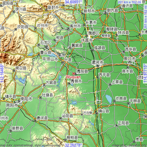Topographic map of Wuquan