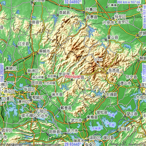 Topographic map of Wenquan