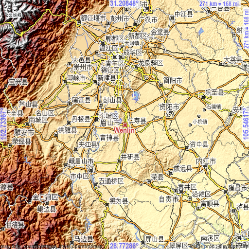 Topographic map of Wenlin