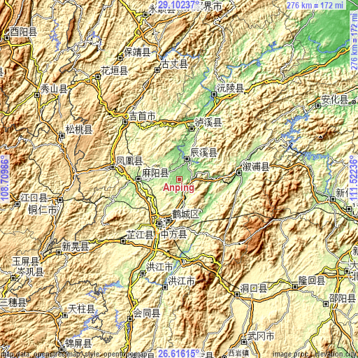 Topographic map of Anping