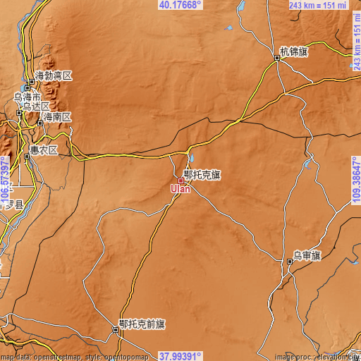 Topographic map of Ulan