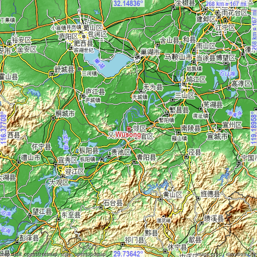 Topographic map of Wusong
