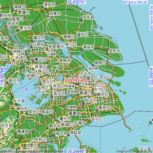 Topographic map of Chengxiang