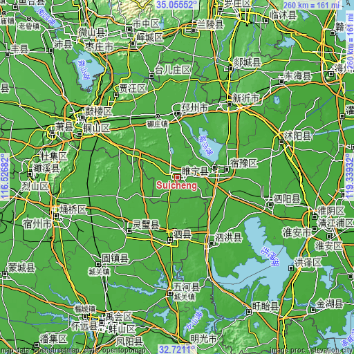 Topographic map of Suicheng