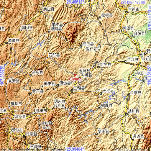 Topographic map of Siyang