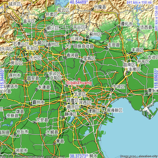 Topographic map of Sigaozhuang