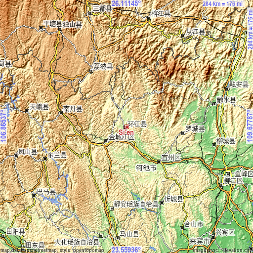 Topographic map of Si’en