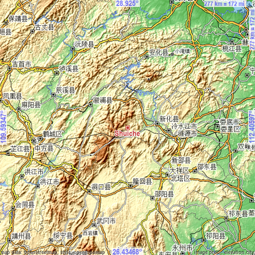 Topographic map of Shuiche