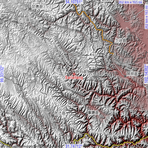Topographic map of Sailaitang
