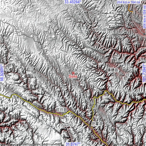 Topographic map of Seke