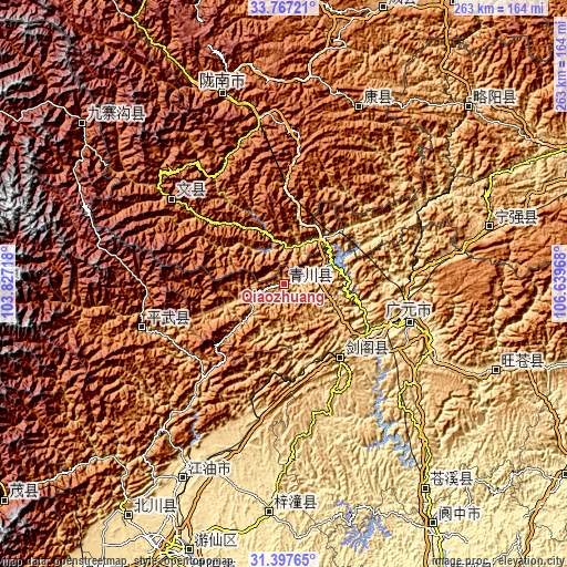 Topographic map of Qiaozhuang