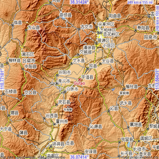 Topographic map of Gutao