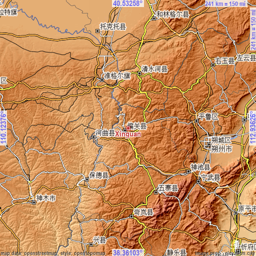 Topographic map of Xinguan