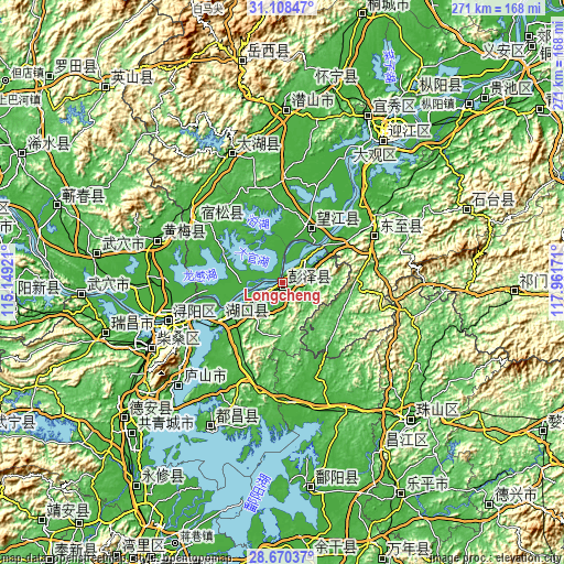 Topographic map of Longcheng
