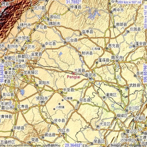 Topographic map of Penglai