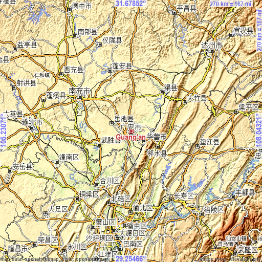 Topographic map of Guang’an