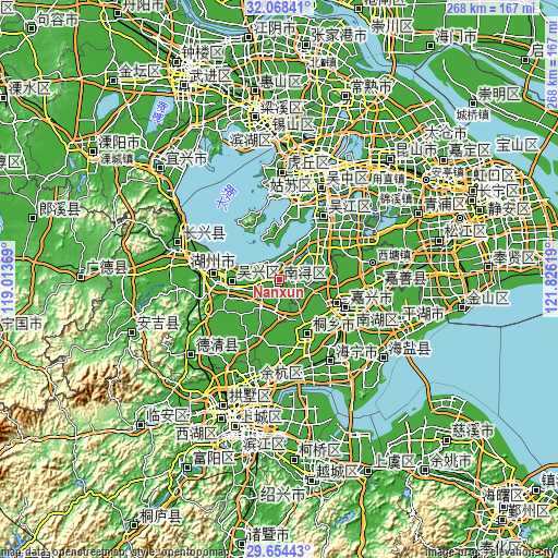 Topographic map of Nanxun